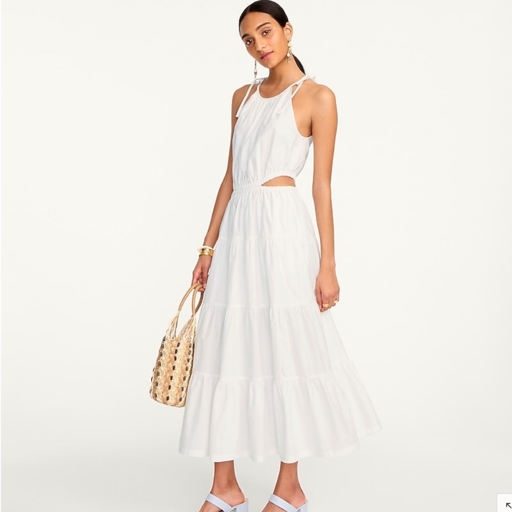 J crew Harbour Side Cutout Dress White XS - Picture 3 of 4